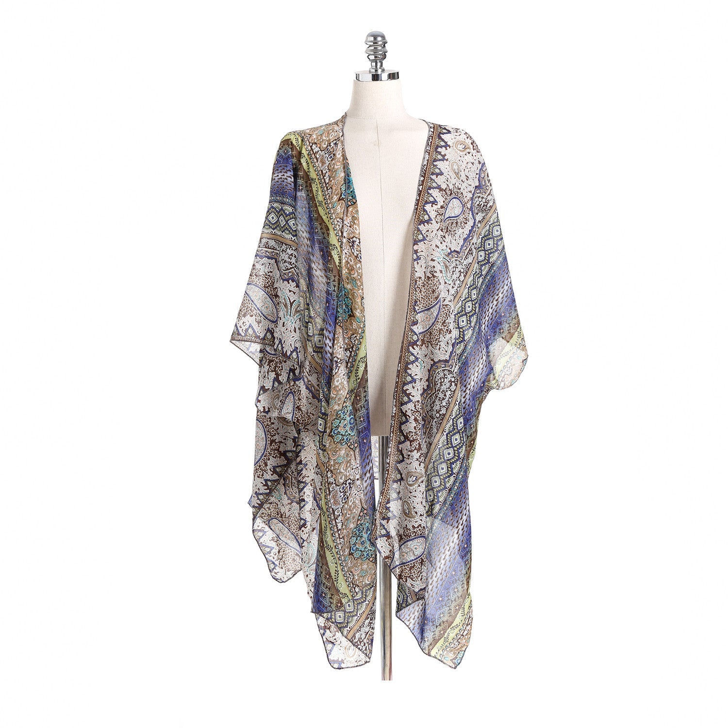 Spring Summer Paisley Pattern Kimono Cardigan Sun Protection Sun Shade Blouse Bella Mia